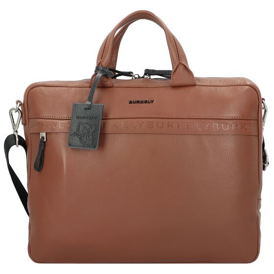 Burkely Bold Bobby Briefcase Leather 41 cm Komora na laptopa cognac