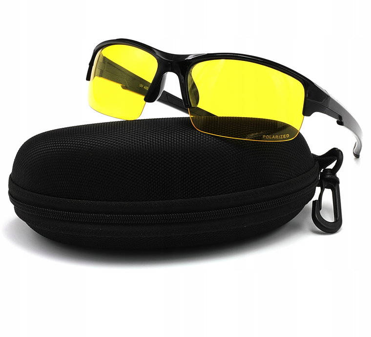 okulary do jazdy nocą dla kierowców polaryzacyjne żółte rozjaśniające etui