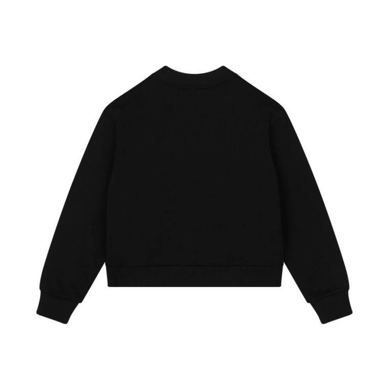 Czarne bluzy dla dziewcząt Aw23 Dolce & Gabbana