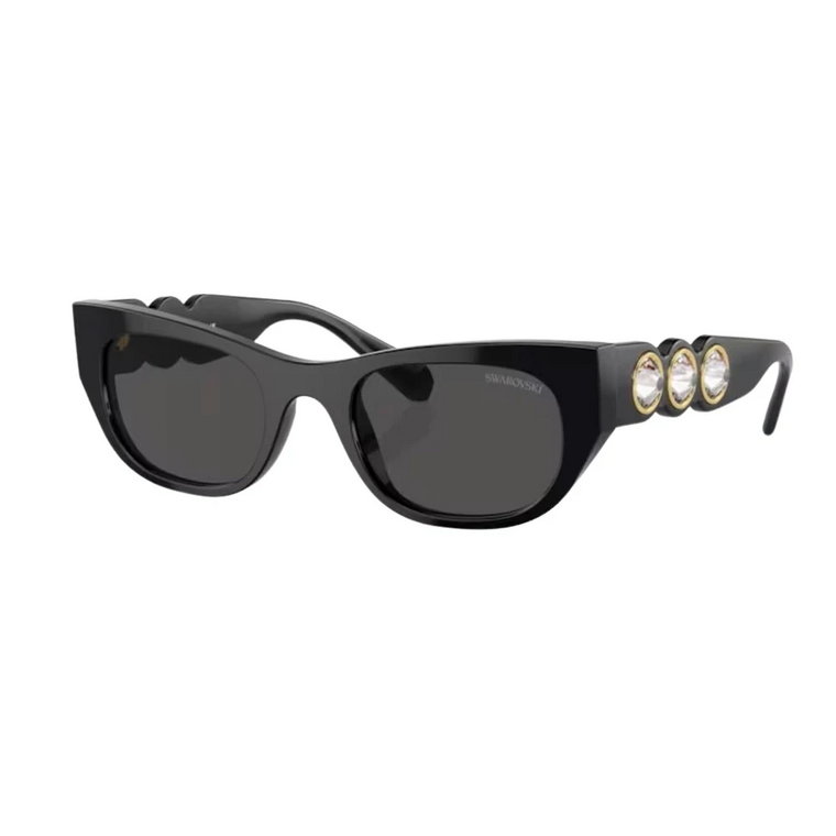Czarne/Ciemnoszare Okulary przeciwsłoneczne Sk6022 Swarovski