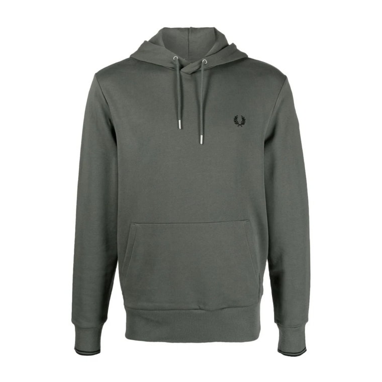 Zielony Sweter z Haftowanym Logo Fred Perry