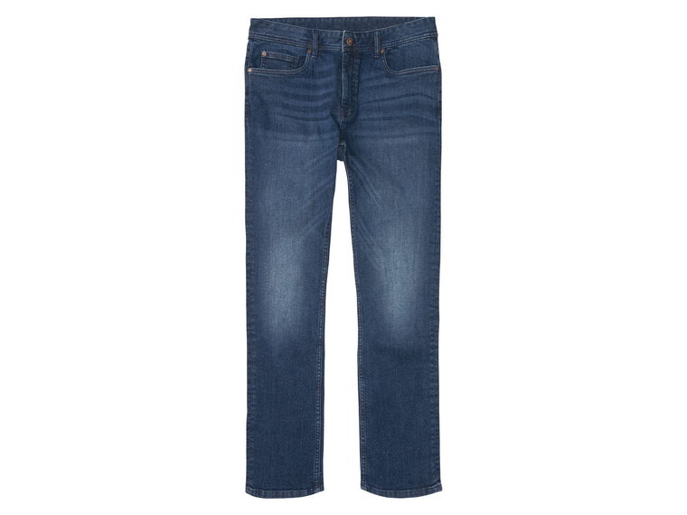 LIVERGY Jeansy męskie straight fit z bawełną (Ciemnoniebieski, 48 (32/34))