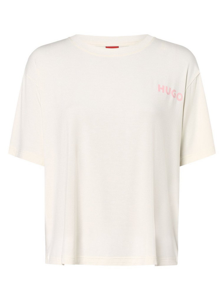 HUGO - Damska koszulka od piżamy, biały