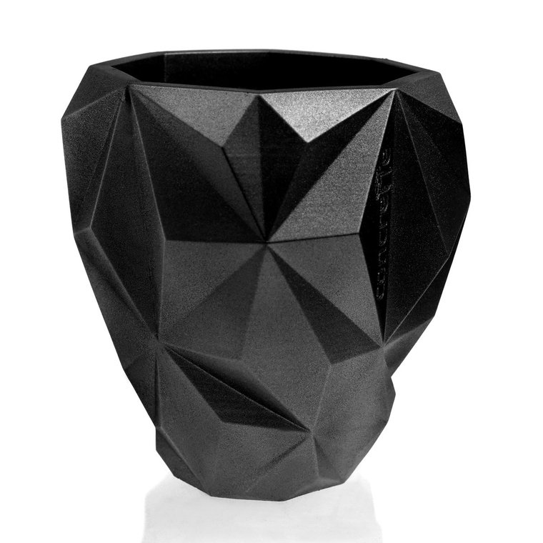 Donica Geometric Black Metallic Poli 19 Cm