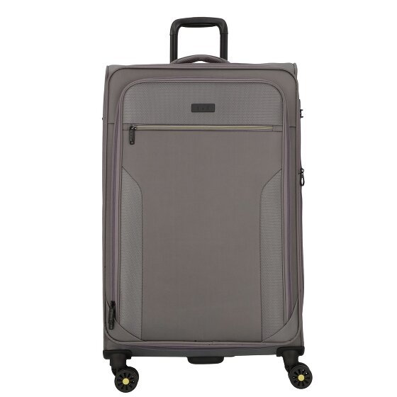 d&n Travel Line 9704 4 kółka Walizka L 78 cm z plisą rozprężną grey