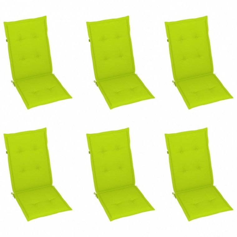 Poduszki na krzesła ogrodowe, 6 szt., jasnozielone, 120x50x4 cm kod: V-314121