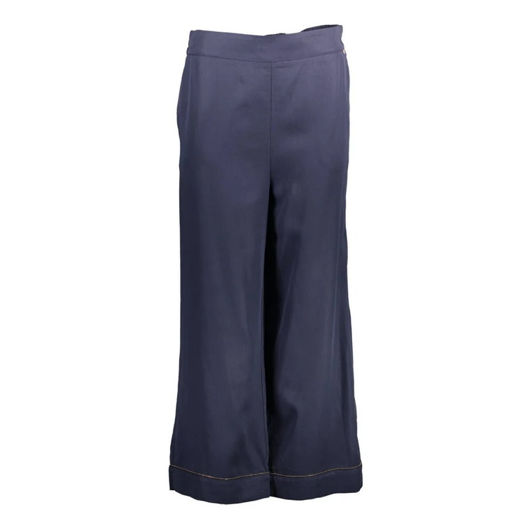 Niebieskie Jeansy i Spodnie Lyocell, Elastyczny Pas Kocca