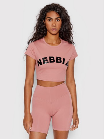 T-Shirt Sporty 584 Różowy Slim Fit