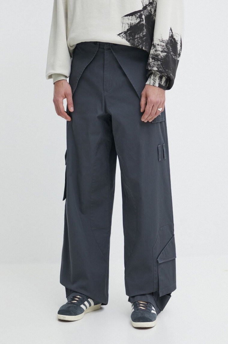 A-COLD-WALL* spodnie Overlay Cargo Pant męskie kolor szary w fasonie cargo ACWMB276