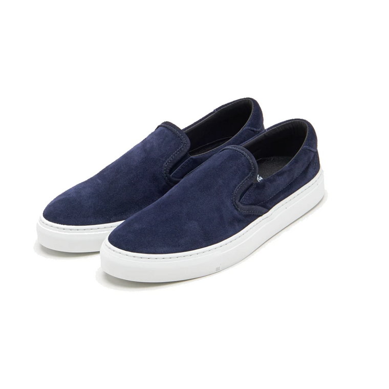 Navy Suede Slip-On Sneakers Diemme