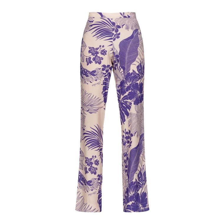 Pacato Pantalone Marocaine Stampa Tropical Pinko