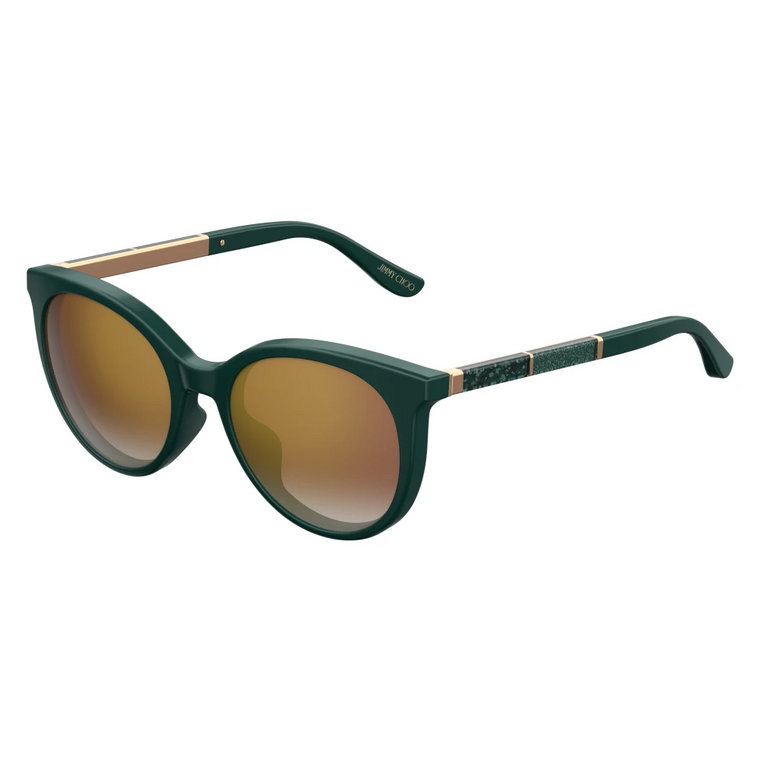 Okulary Erie/S-1ED w ciemnej zieleni/brązowym złocie Jimmy Choo
