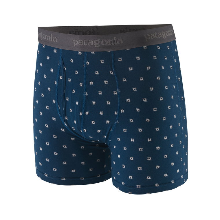 Męskie bokserki termoaktywne Patagonia Essential Boxer Briefs 3" sun beams: lagom blue - XL