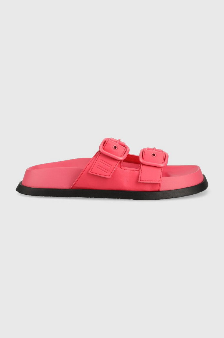 Tommy Jeans klapki FANCY SANDAL damskie kolor różowy EN0EN02136