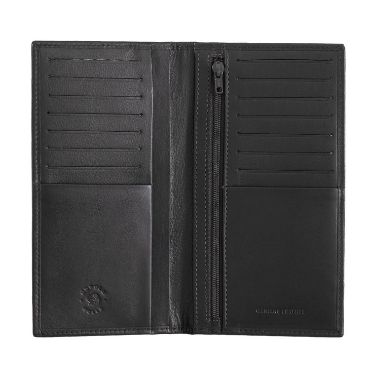 Nuvola Pelle RFID Blocking Wallet Slim in Leather dla kobiet Długa portmonetka podróżna z 14 kieszeniami na karty kredytowe