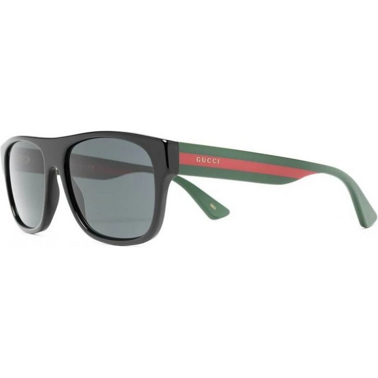 Stylowe męskie okulary przeciwsłoneczne z nadrukiem logo Gucci