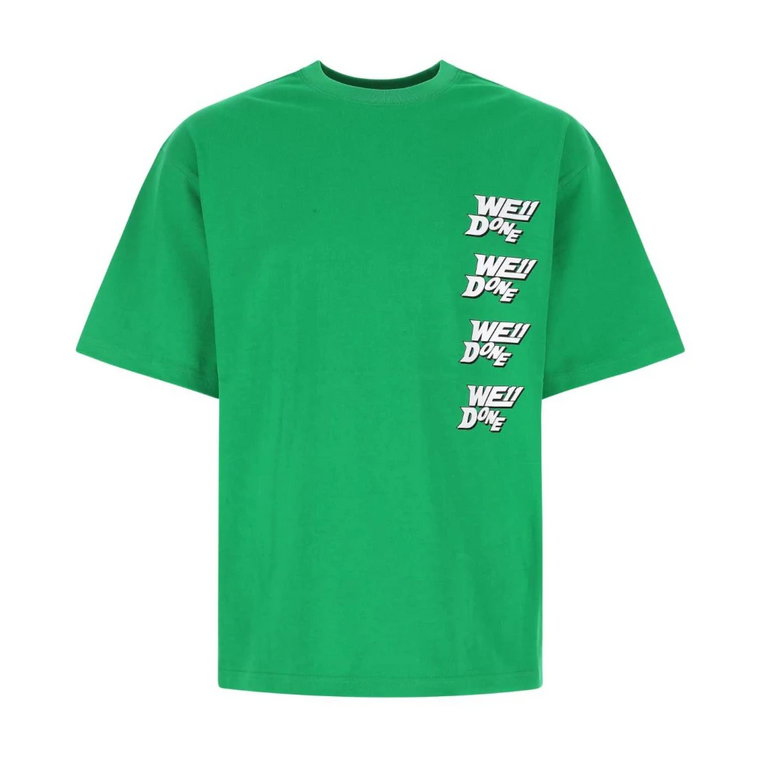 T-shirt z zielonej zielonej bawełny We11Done