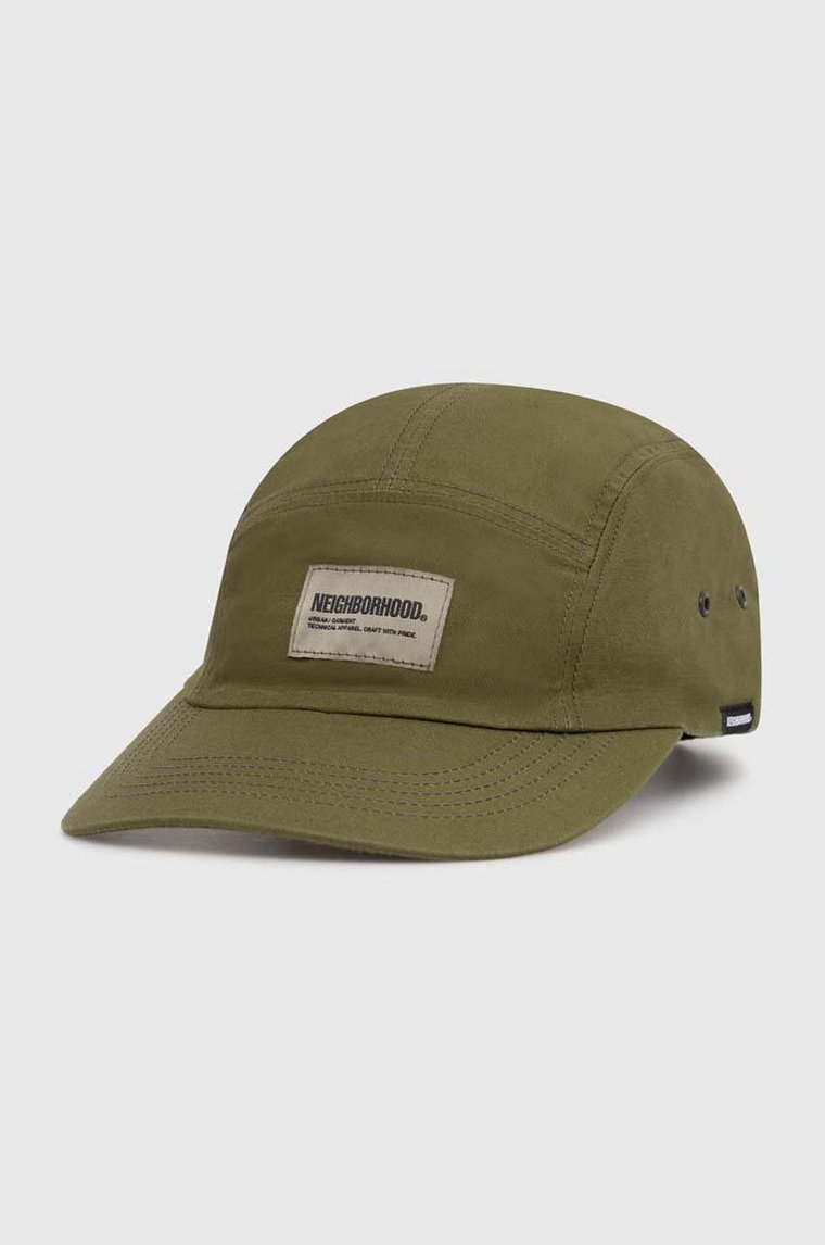 NEIGHBORHOOD czapka z daszkiem bawełniana Mil Jet Cap kolor zielony z aplikacją 241YGNH.HT08