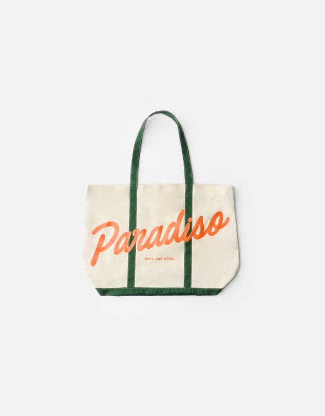 Bershka Bershka X Paradiso  Torba Shopper Mężczyzna Zielony