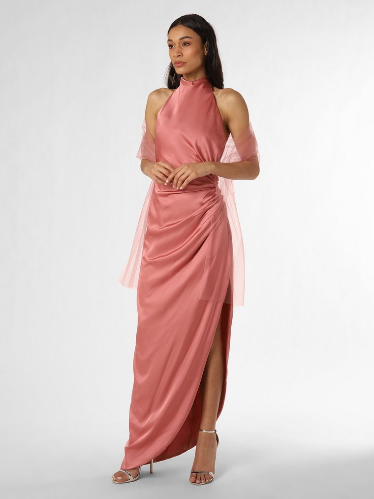 Unique - Damska sukienka wieczorowa z etolą, różowy