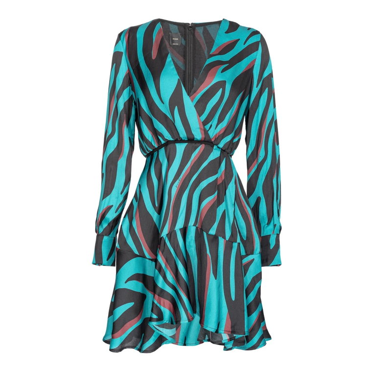 Psychedelic Zebra Print Mini Sukienka Pinko