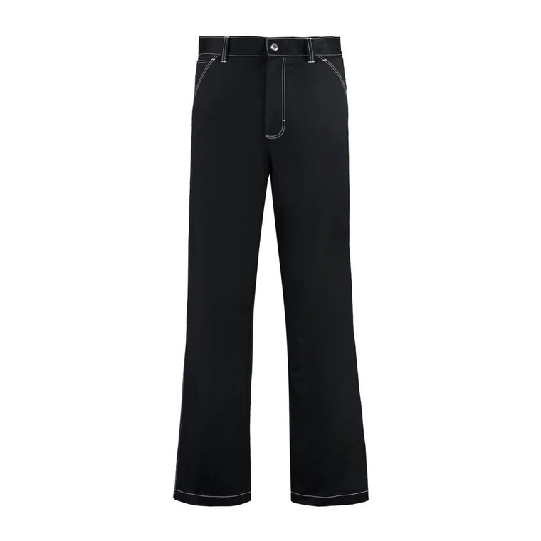 Czarne Bawełniane Spodnie Aw22 Prada