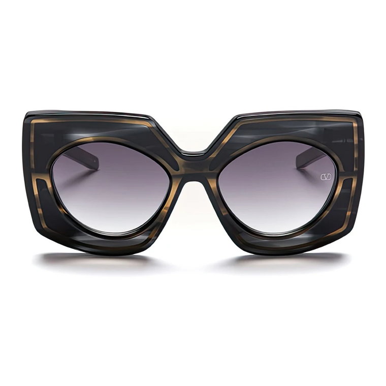 Okulary przeciwsłoneczne V-Soul Czarno-Złote w stylu motyla Valentino