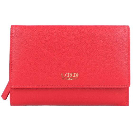 L.Credi Evelyn Wallet RFID Leather 14,5 cm rot