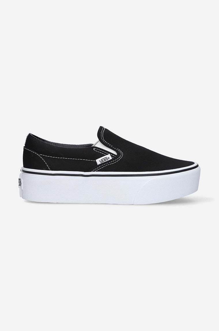 Vans tenisówki Classic Slip-On Stackform kolor czarny VN0A7Q5RBMX-CZARNY