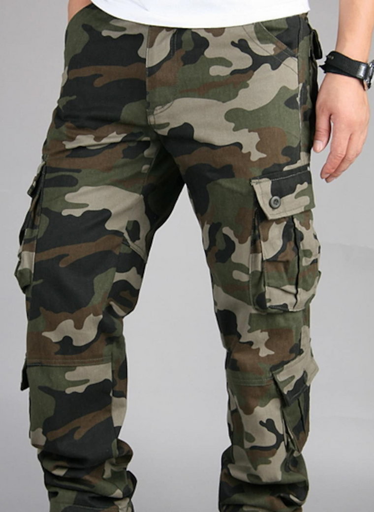 Spodnie militarne z kieszeniami