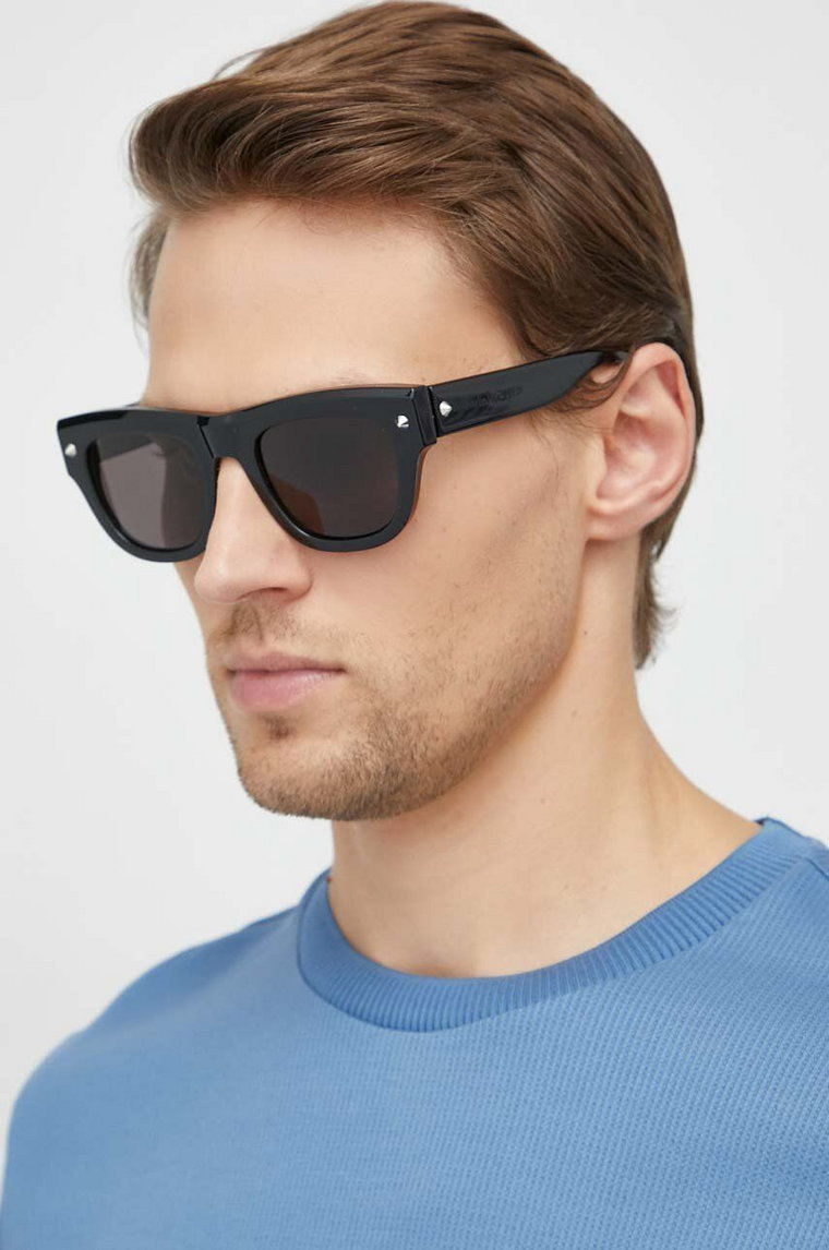 Alexander McQueen okulary przeciwsłoneczne męskie kolor czarny AM0425S