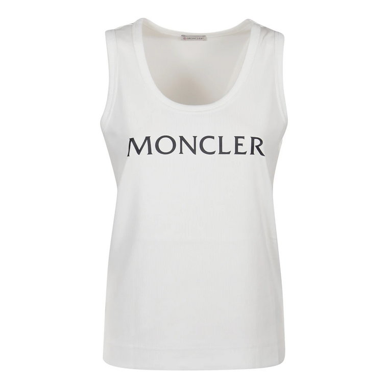 Biały Tank Top Moncler