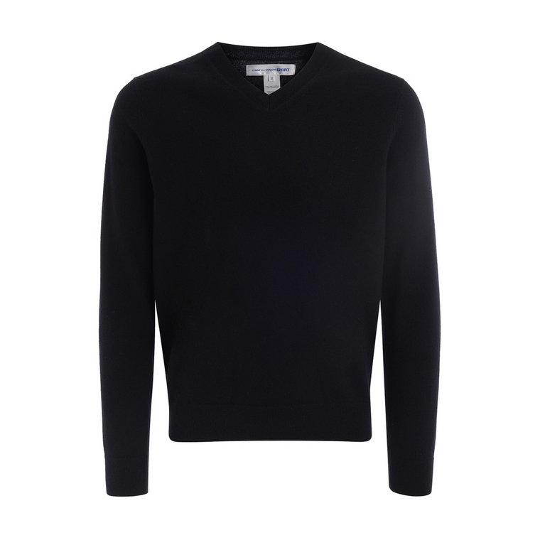 Sweter z czarnej wełny Comme des Garçons