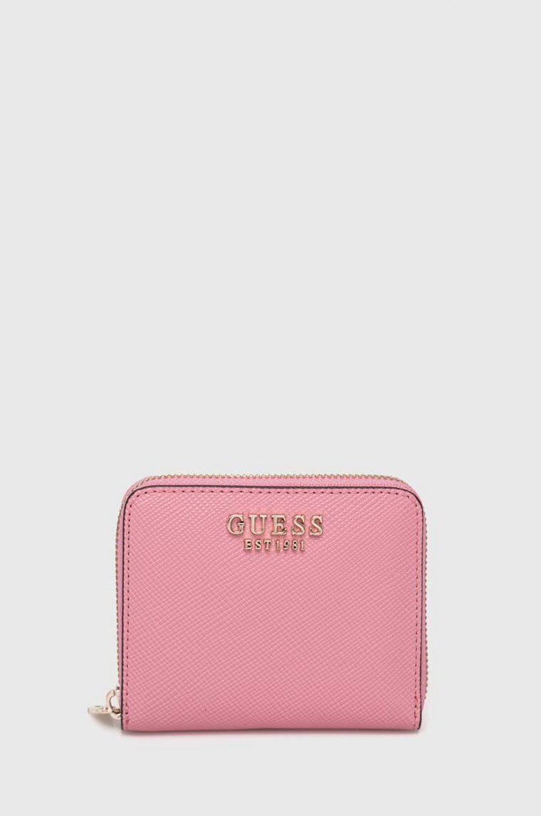 Guess portfel LAUREL damski kolor różowy SWXG85 00370