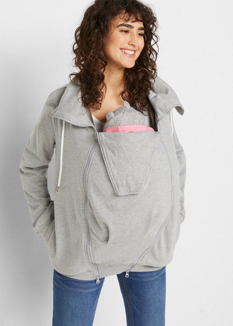 Bluza rozpinana ciążowa z wstawką na nosidełko niemowlęce
