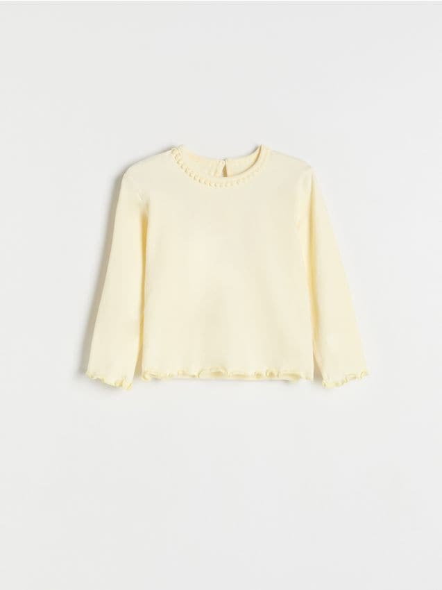 Reserved - Bawełniana bluzka - żółty
