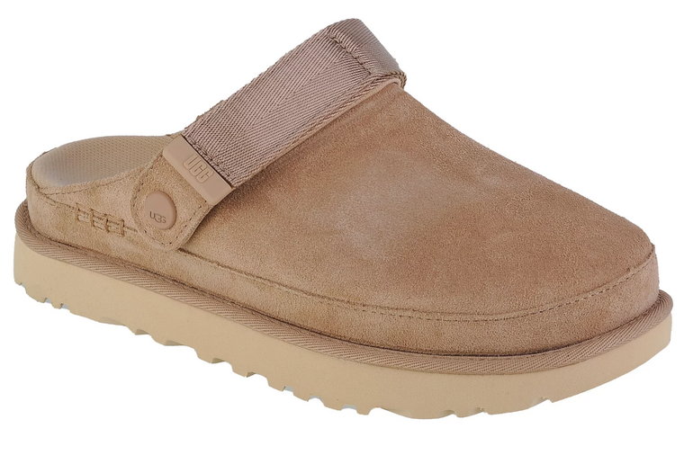 UGG Goldenstar Clog 1138252-DRI, Damskie, Beżowe, kapcie, skóra zamszowa, rozmiar: 40