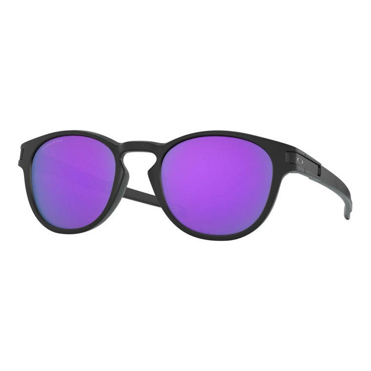 Matowe Czarne Okulary Przeciwsłoneczne z Prizm Violet Oakley
