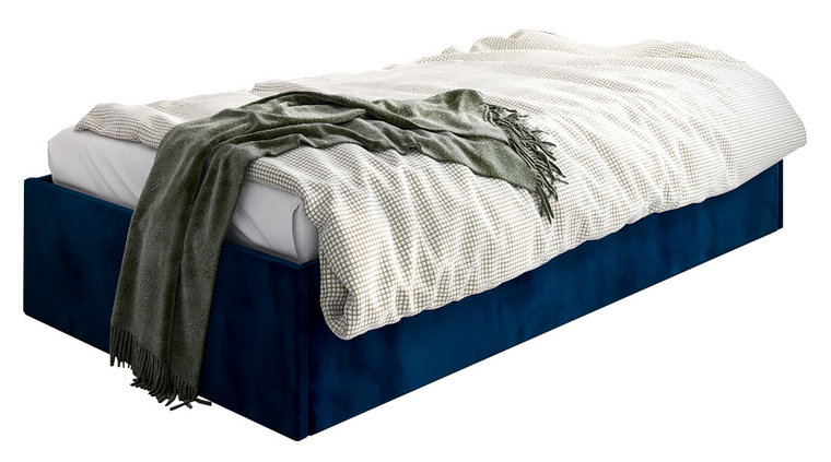 Granatowe łóżko tapicerowane Lenny 6X - 3 rozmiary