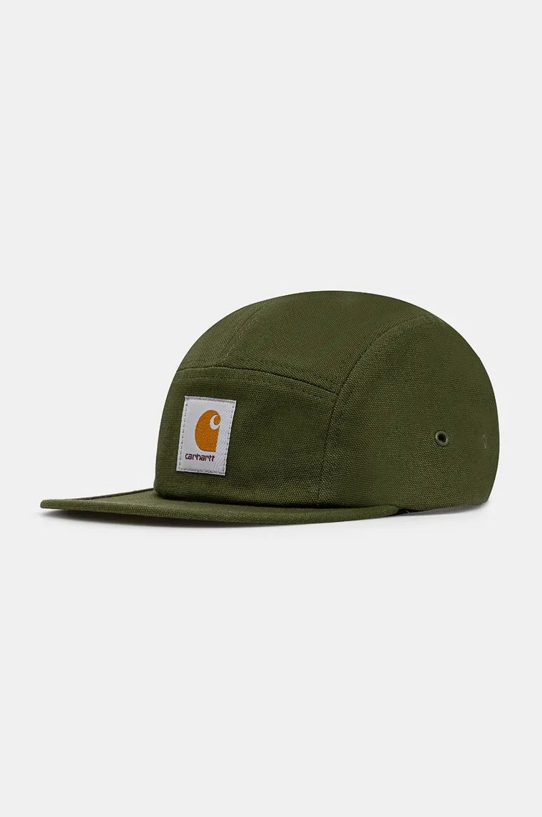 Carhartt WIP czapka z daszkiem bawełniana Backley Cap kolor zielony z aplikacją I016607.2BRXX