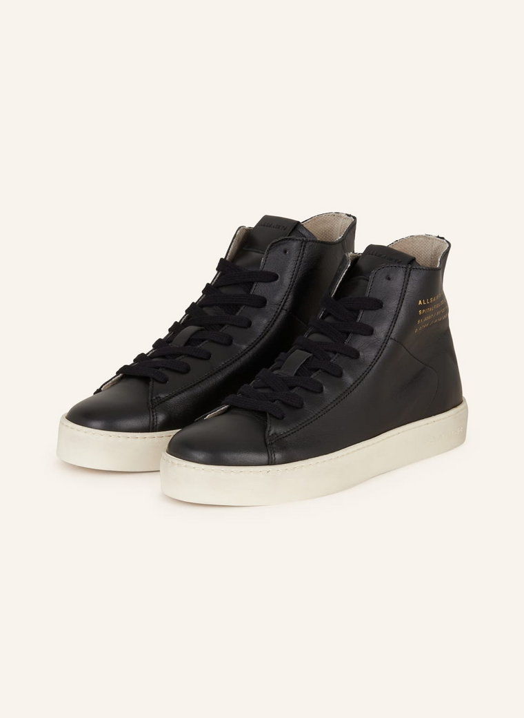 Allsaints Wysokie Sneakersy Tana schwarz