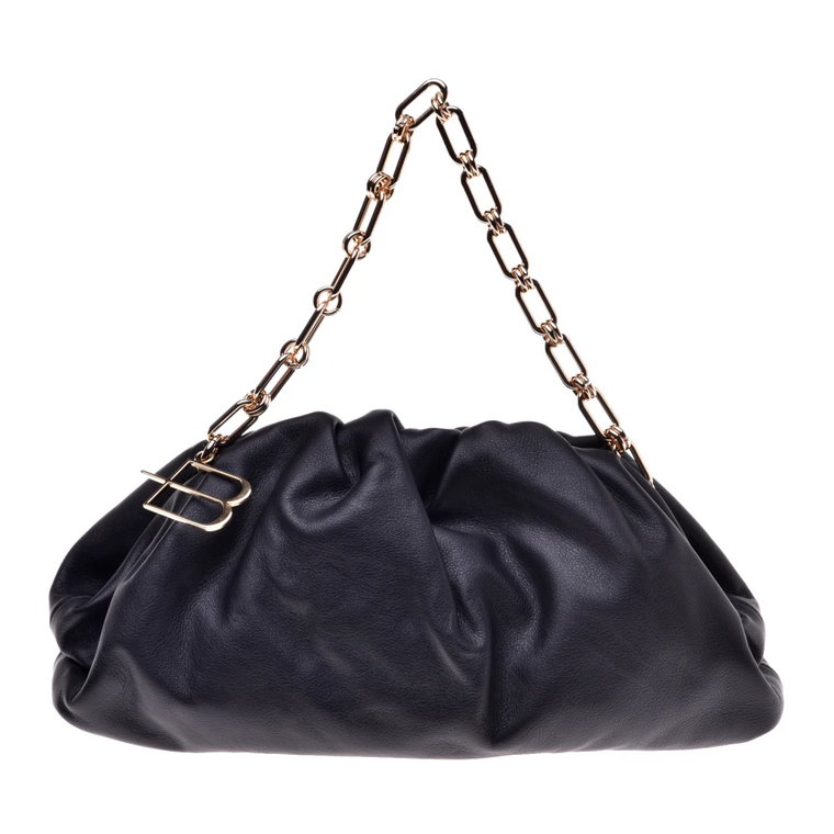 Black calfskin handbag Baldinini
