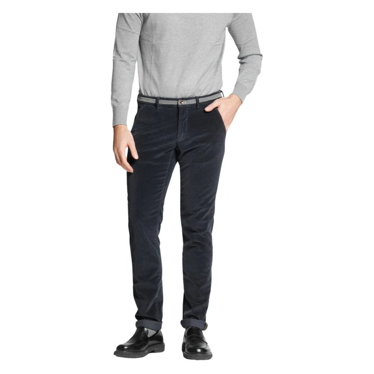 Spodnie Chino Slim-Fit w Kolorze Antracyt Torino University Mason's
