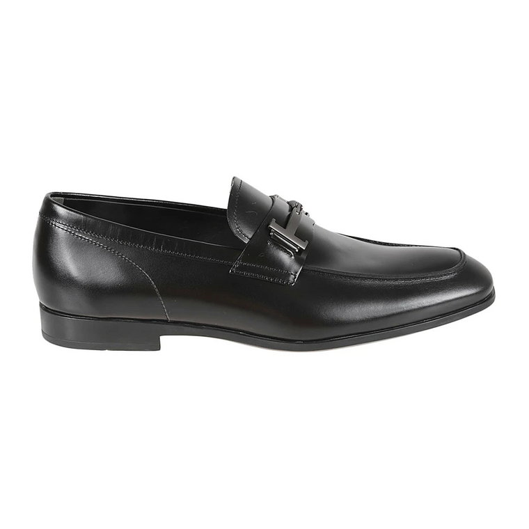 Czarne Double T Time Ca75 Gomma Legg. 51B Loafers Tod's