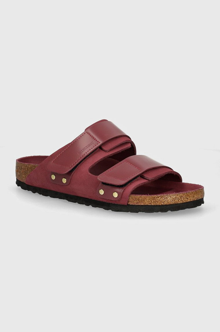 Birkenstock klapki skórzane Uji damskie kolor różowy 1028554