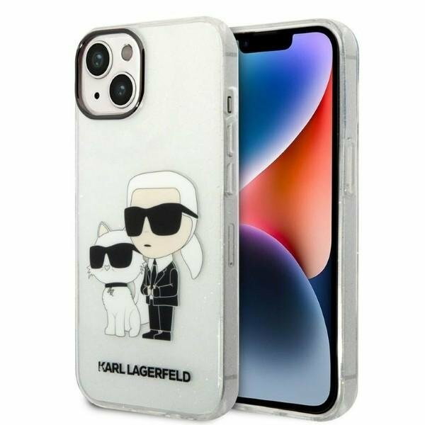 Karl Lagerfeld KLHCP14MHNKCTGT iPhone 14 Plus 6,7" transparent hardcase IML GLIT NFT Karl&Choupette