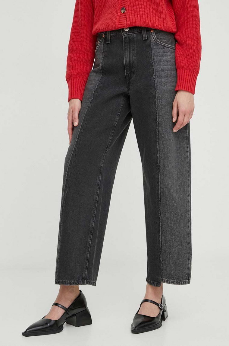 Levi's jeansy BAGGY CROP damskie medium waist