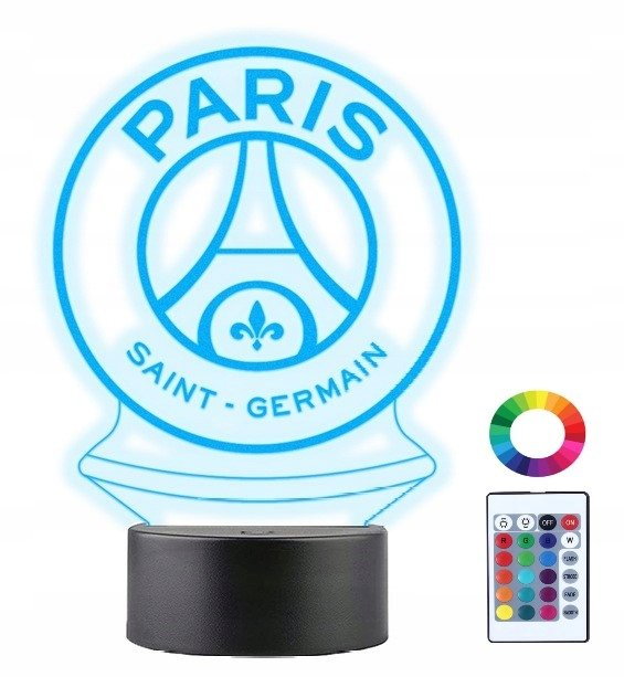 Lampka Nocna 3D Led Paris Saint-Germain PSG Grawer