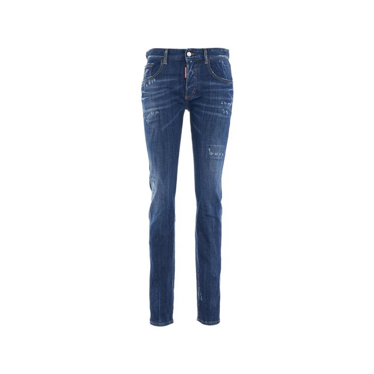 Spodnie Damskie Slim-fit Niebieskie Aw23 Dsquared2