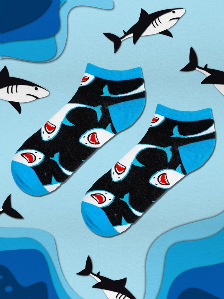 Niskie Skarpetki Urban Socks Sharks Czarne